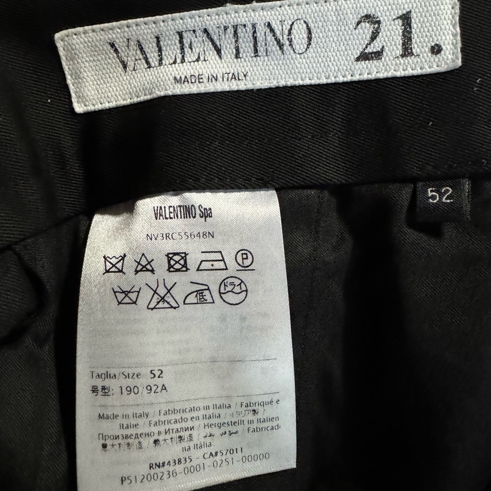 Valentino 21. Rockstud Untitled Chino Trousers Black Size 52IT 42US NWT - Picture 10 of 11
